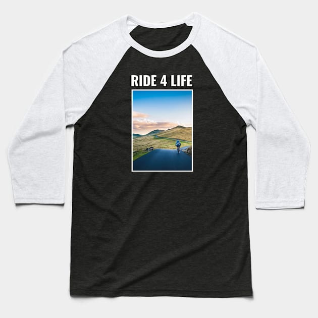 Ride 4 Life - Cycling Baseball T-Shirt by Jitesh Kundra